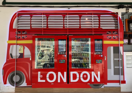 Vending Machines with London Bus Design