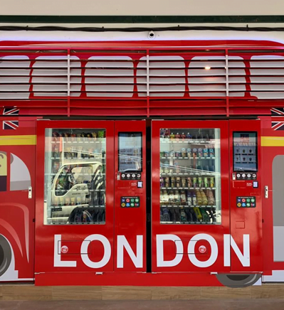 Vending Machines with London Bus Design